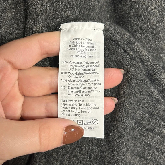 J. Crew Wool Alpaca Turtleneck Grey Sweater - Picture 3 of 3